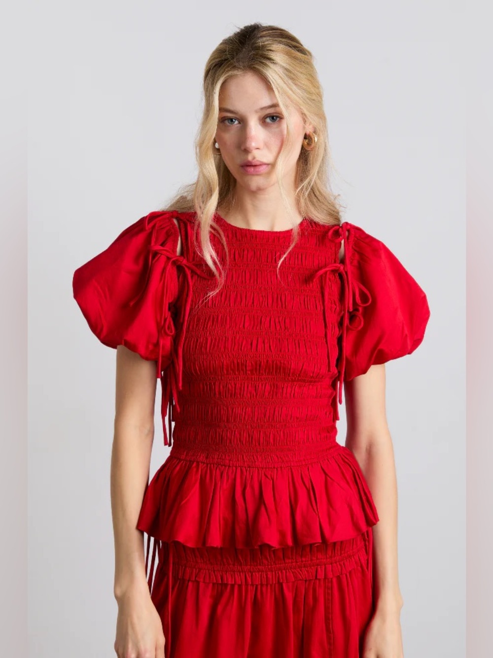Damson Madder Becca Multi-Way Blouse in Cherry